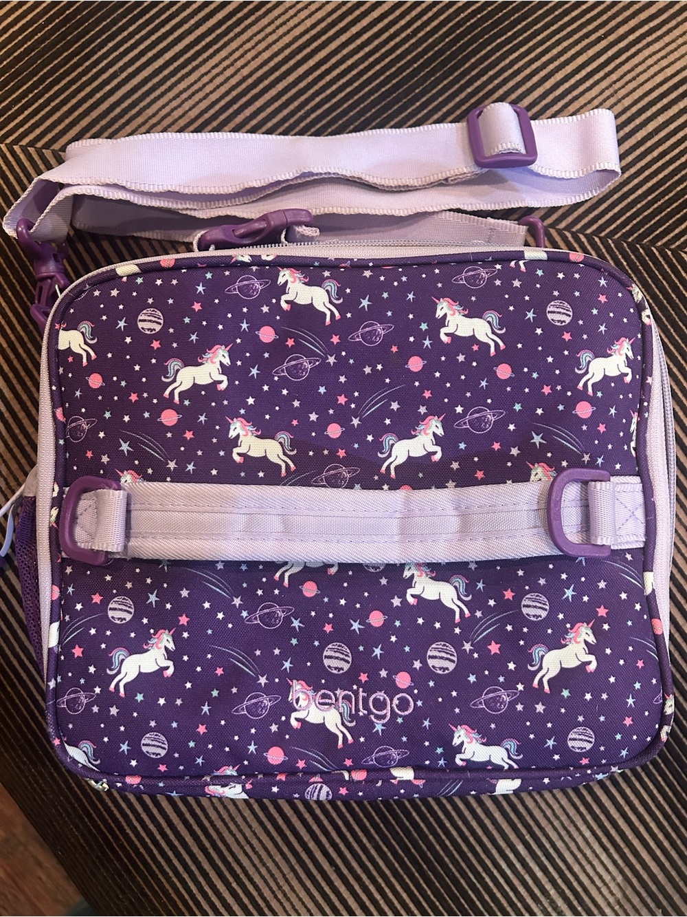 Bentgo Kids Unicorn Purple Lunch Bag with Adjustable Strap